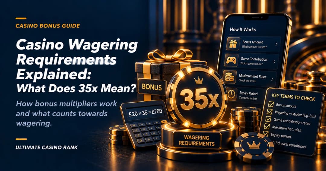 Casino wagering requirements and 35x bonus terms explained
