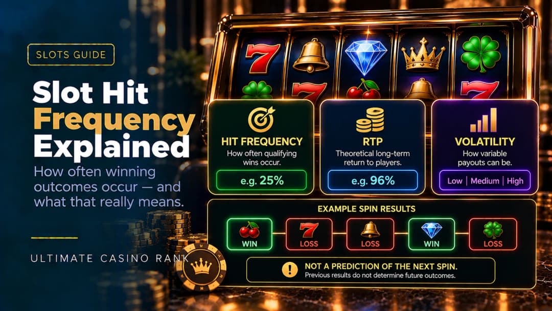 Slot hit frequency compared with RTP and volatility explained