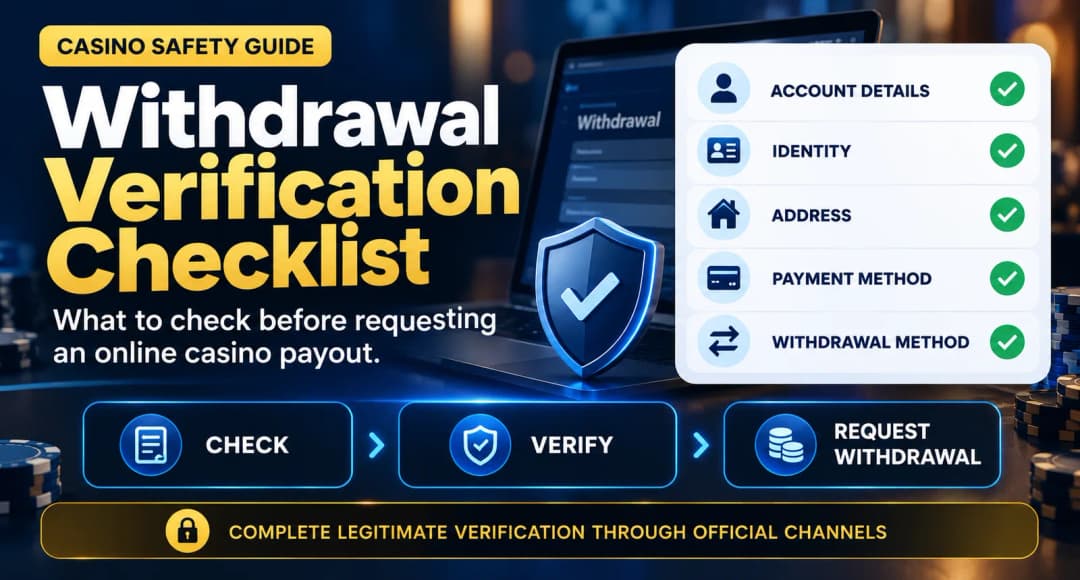 Online casino withdrawal verification checklist before requesting a payout