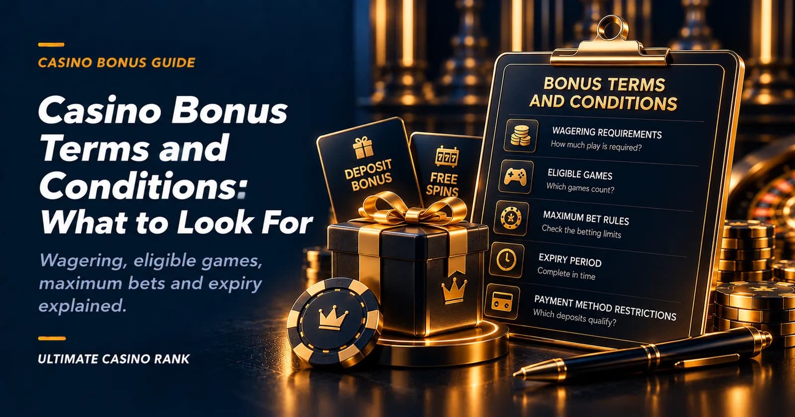 Online casino bonus terms and conditions guide