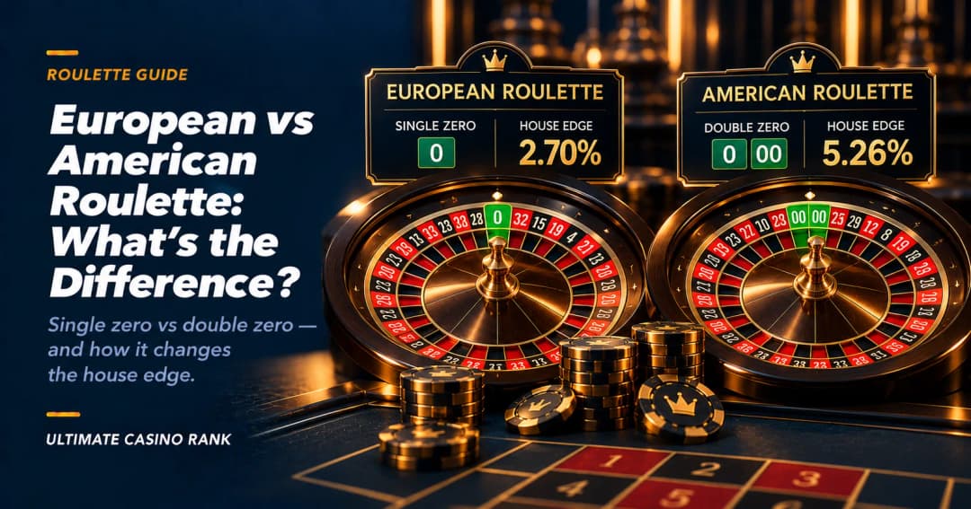 European roulette compared with American roulette