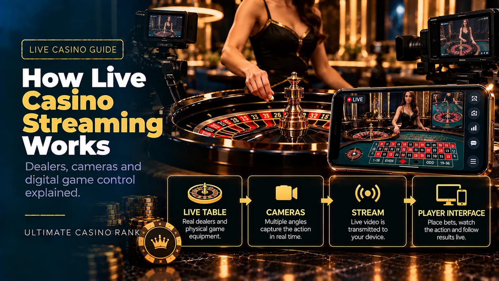 How live dealer casino streaming cameras and game interfaces work