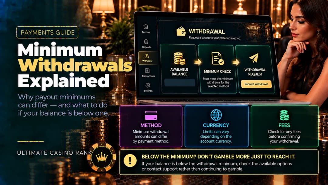 Online casino minimum withdrawal amounts and payout limits explained