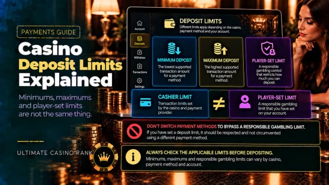 Online casino minimum and maximum deposit limits explained