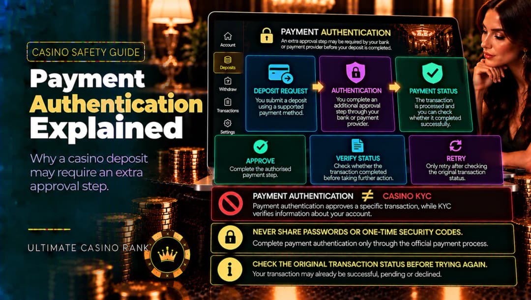 Online casino payment authentication and deposit approval process explained